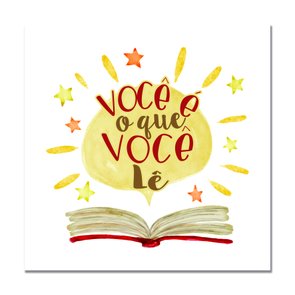 Placa Decorativa Você é o Que Você Lê Placa Decorativa Você é o Que Você Lê