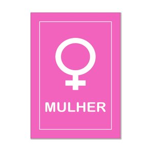 Placa Indicativa para Banheiro com Símbolo Feminino Placa Indicativa para Banheiro com Símbolo Feminino