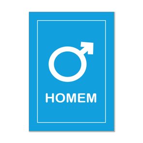 Placa Indicativa para Banheiro com Símbolo Masculino Placa Indicativa para Banheiro com Símbolo Masculino