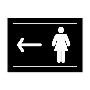 Placa Indicativa para Banheiro Feminino - Esquerda Placa Indicativa para Banheiro Feminino - Esquerda