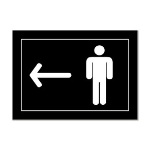 Placa Indicativa para Banheiro Masculino - Esquerda Placa Indicativa para Banheiro Masculino - Esquerda