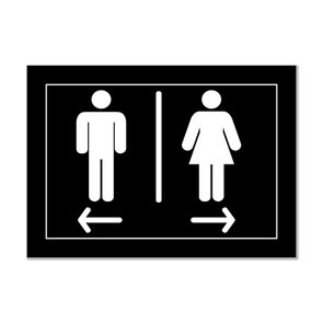 Placa Indicativa para Banheiros Feminino e Masculino Placa Indicativa para Banheiros Feminino e Masculino