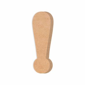 Ponto de Exclamação Decorativo em Mdf Cru 6mm Ponto de Exclamação Decorativo em Mdf Cru 6mm