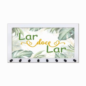 Porta Chaves Lar doce lar folhas Porta Chaves Lar doce lar folhas