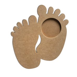 Porta Maternidade Em Forma de Pezinhos Em Mdf Com PVC Antirreflexo Porta Maternidade Em Forma de Pezinhos Em Mdf Com PVC Antirreflexo