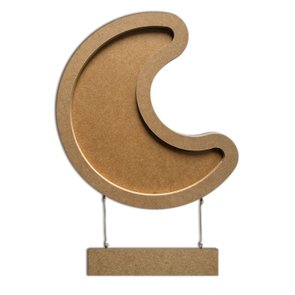 Porta Maternidade Para Amigurumi Em Mdf Moldura Lua com Plaquinha Porta Maternidade Para Amigurumi Em Mdf Moldura Lua com Plaquinha