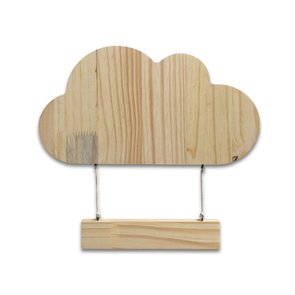 Porta Maternidade Para Quarto Infantil Em Pinus Nuvem Com Plaquinha Porta Maternidade Para Quarto Infantil Em Pinus Nuvem Com Plaquinha