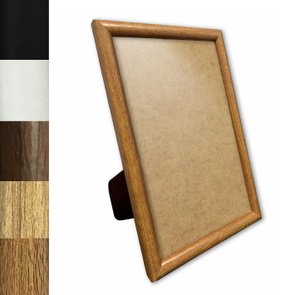 Porta Retrato Com Moldura Abaulada Lisa Revestida Com Suporte e PVC Antirreflexo - 2x3 Porta Retrato Com Moldura Abaulada Lisa Revestida Com Suporte e PVC Antirreflexo - 2x3