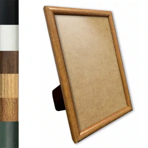 Porta Retrato Com Moldura Abaulada Lisa Revestida Com Suporte e PVC Antirreflexo - 2x3