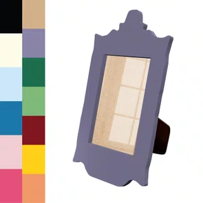 Porta Retrato Com Moldura Provençal Colorida Em Mdf 6 mm Com Suporte em MDF e Acetato