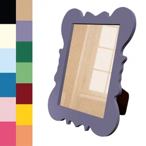 Porta Retrato Com Moldura Provençal Colorida Em Mdf 6 mm Com Suporte em MDF e Acetato