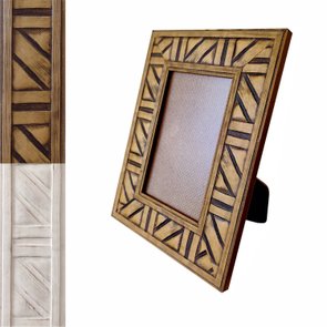 Porta Retrato de Moldura em Madeira Natural com Gravação e PVC Mais Fundo com Suporte - 4,5x1,2 Porta Retrato de Moldura em Madeira Natural com Gravação e PVC Mais Fundo com Suporte - 4,5x1,2