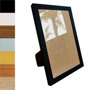 Porta Retrato de Moldura Lisa Revestida e Vidro Mais Fundo com Suporte - 2x2 Porta Retrato de Moldura Lisa Revestida e Vidro Mais Fundo com Suporte - 2x2