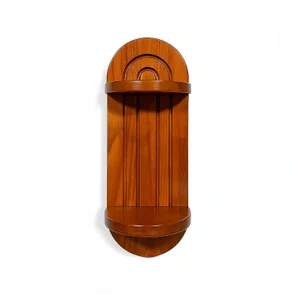 Prateleira Decorativa Oval Flutuante com Frisos em Madeira Pinus Estilo Arco-Íris Para Quarto, Cozinha e Sala Prateleira Decorativa Oval Flutuante com Frisos em Madeira Pinus Estilo Arco-Íris Para Quarto, Cozinha e Sala