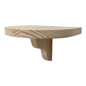 Prateleira Meia Lua em Madeira de Pinus Parede Média - 16x20x11,8cm - Farmhouse Prateleira Meia Lua em Madeira de Pinus Parede Média - 16x20x11,8cm - Farmhouse