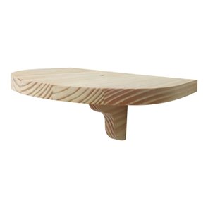 Prateleira Meia Lua em Madeira de Pinus Parede Grande - 20x25x11,8cm - Farmhouse Prateleira Meia Lua em Madeira de Pinus Parede Grande - 20x25x11,8cm - Farmhouse