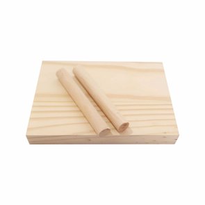 Kit Prateleira e Pinos para Pegboard em Madeira de Pinus 13,5x10cm Kit Prateleira e Pinos para Pegboard em Madeira de Pinus 13,5x10cm
