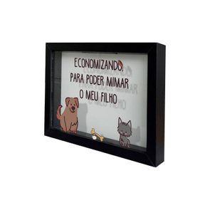 Quadro Cofre Criativo Economizando Para Poder Mimar o Meu Filho - Cachorrinho - Fundo Branco Quadro Cofre Criativo Economizando Para Poder Mimar o Meu Filho - Cachorrinho - Fundo Branco