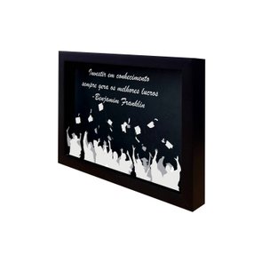 Quadro Cofre Criativo Investir em Conhecimento Sempre Gera os Melhores Lucros - Fundo Preto Quadro Cofre Criativo Investir em Conhecimento Sempre Gera os Melhores Lucros - Fundo Preto