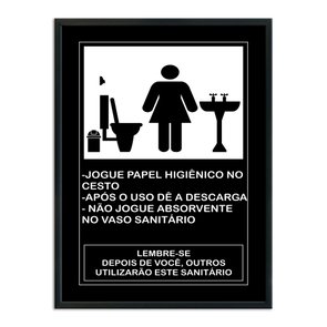 Quadro de Higiene para Banheiro Feminino Quadro de Higiene para Banheiro Feminino