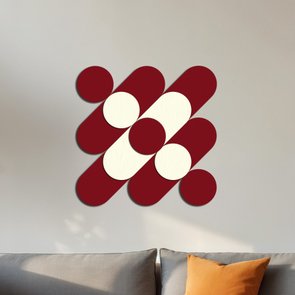 Quadro De Parede 3D Bauhaus Geométrico em MDF 3mm Quadro De Parede 3D Bauhaus Geométrico em MDF 3mm