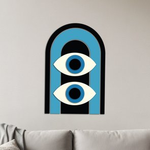 Quadro De Parede 3D Bauhaus Geométrico Olhos em MDF 3mm Quadro De Parede 3D Bauhaus Geométrico Olhos em MDF 3mm