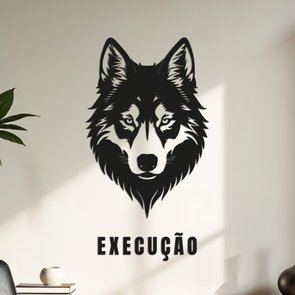 Quadro De Parede 3D Execução Lobo Mdf 3mm Quadro De Parede 3D Execução Lobo Mdf 3mm