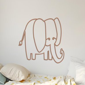 Aplique De Parede 3D Infantil Animais  Elefante Mdf 3 mm Aplique De Parede 3D Infantil Animais  Elefante Mdf 3 mm