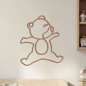 Aplique De Parede 3D Infantil Animais Ursinho Mdf 3mm Aplique De Parede 3D Infantil Animais Ursinho Mdf 3mm