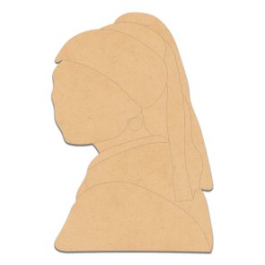 Quadro Para Colorir De Parede 3D Moça Com Brinco De Pérola De Johannes Vermeer  Em Mdf Cru Quadro Para Colorir De Parede 3D Moça Com Brinco De Pérola De Johannes Vermeer  Em Mdf Cru