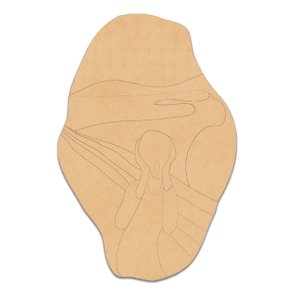 Quadro Para Colorir De Parede 3D O Grito De Edvard Munch Em Mdf Cru Quadro Para Colorir De Parede 3D O Grito De Edvard Munch Em Mdf Cru