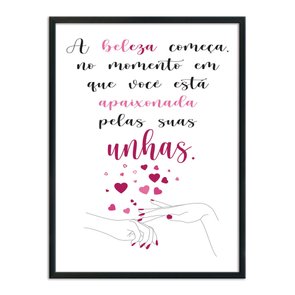 Quadro Decorativo A Beleza Começa No Momento Em Que Você Está Apaixonada... Quadro Decorativo A Beleza Começa No Momento Em Que Você Está Apaixonada...