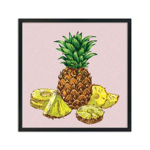 Quadro Decorativo Abacaxi e Fatias Quadro Decorativo Abacaxi e Fatias