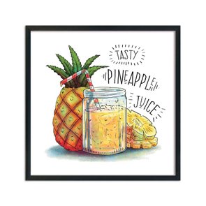 Quadro Decorativo Abacaxi Tast Pineapple Juice Quadro Decorativo Abacaxi Tast Pineapple Juice