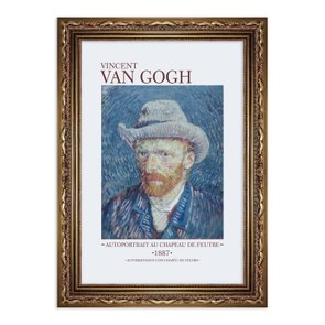 Quadro Decorativo Autorretrato com Chapéu de Palha de Vincent Van Gogh Quadro Decorativo Autorretrato com Chapéu de Palha de Vincent Van Gogh
