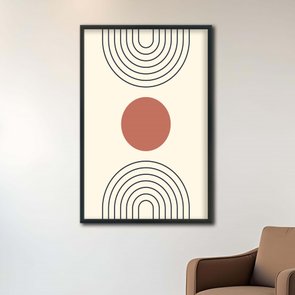 Quadro Decorativo Bauhaus Círculo Marrom Quadro Decorativo Bauhaus Círculo Marrom