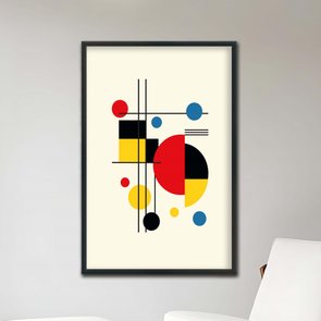 Quadro Decorativo Bauhaus Colorido Quadro Decorativo Bauhaus Colorido