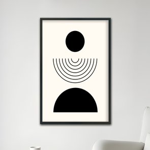 Quadro Decorativo Bauhaus Formas Pretas Quadro Decorativo Bauhaus Formas Pretas