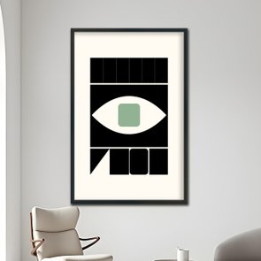 Quadro Decorativo Bauhaus Geométrico Olho Quadro Decorativo Bauhaus Geométrico Olho