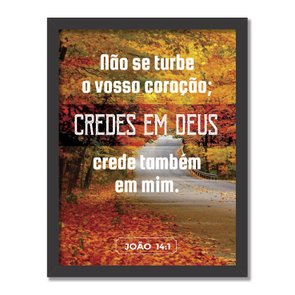 Quadro Decorativo Salmo 23 da Bíblia Com Flores SKU QFG104