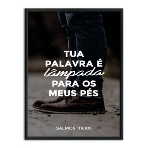 Quadro Decorativo Bíblico Salmos 119:105 Quadro Decorativo Bíblico Salmos 119:105