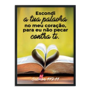 Quadro Decorativo Bíblico Salmos 119:11 Quadro Decorativo Bíblico Salmos 119:11