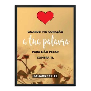 Quadro Decorativo Bíblico Salmos 119:11 Quadro Decorativo Bíblico Salmos 119:11