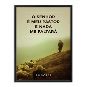 Quadro Decorativo Bíblico Salmos 23 Quadro Decorativo Bíblico Salmos 23