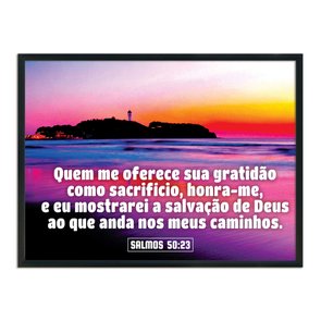 Quadro Decorativo Bíblico Salmos 50:23 Quadro Decorativo Bíblico Salmos 50:23