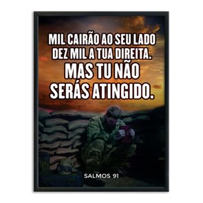 Quadro Decorativo Bíblico Salmos 91 Quadro Decorativo Bíblico Salmos 91