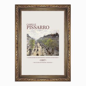 Quadro Decorativo Boulevard Montmartre Primavera de Camille Pissarro Quadro Decorativo Boulevard Montmartre Primavera de Camille Pissarro