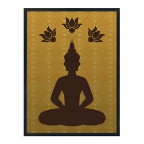 Quadro Decorativo Buda Meditando Quadro Decorativo Buda Meditando