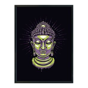 Quadro Decorativo Cabeça de Buda Quadro Decorativo Cabeça de Buda