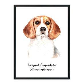 Quadro Decorativo Cachorro Beagle Características da Raça Quadro Decorativo Cachorro Beagle Características da Raça